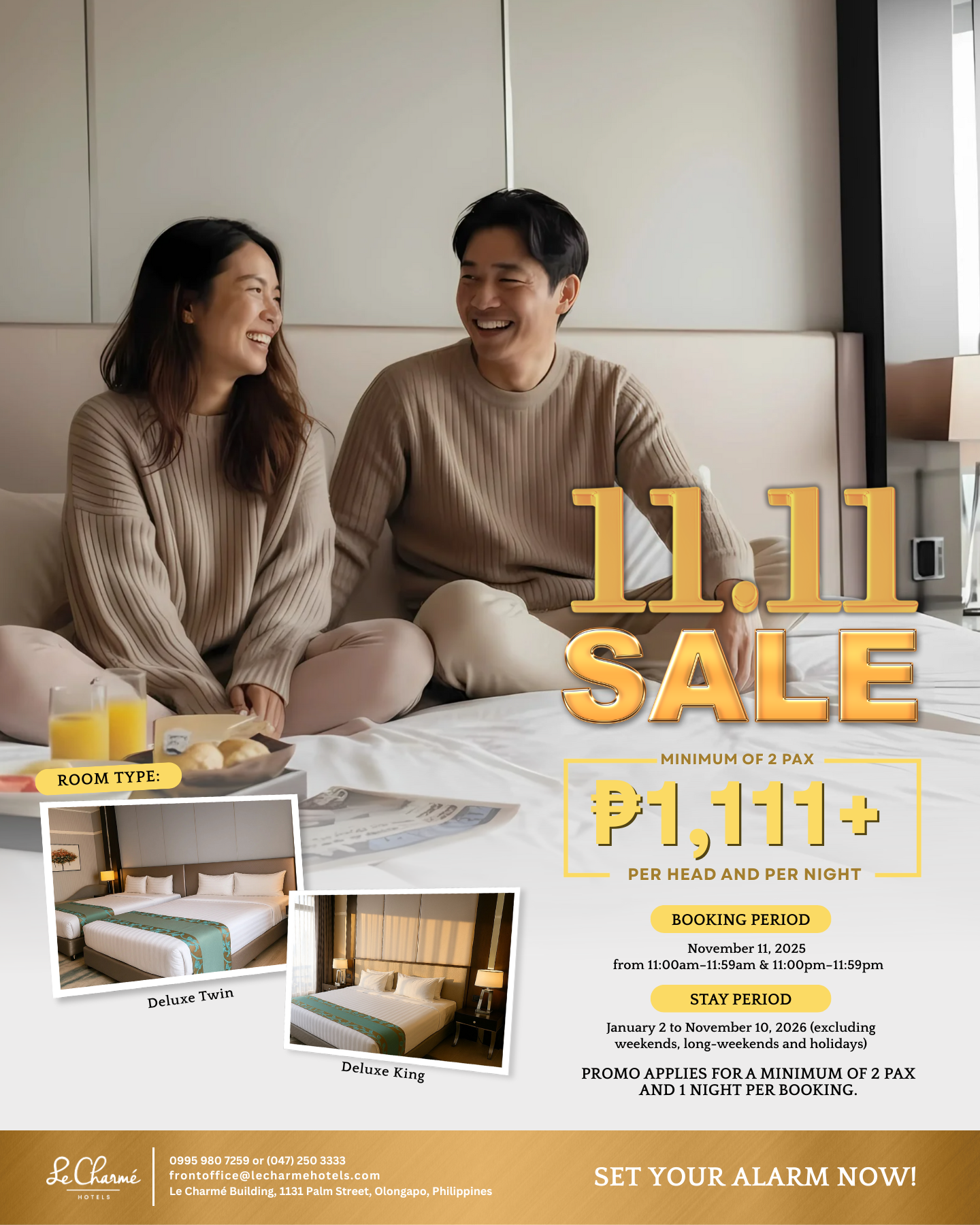 Le Charmé Suites-Subic Launches Exclusive 11.11 Hotel Promo